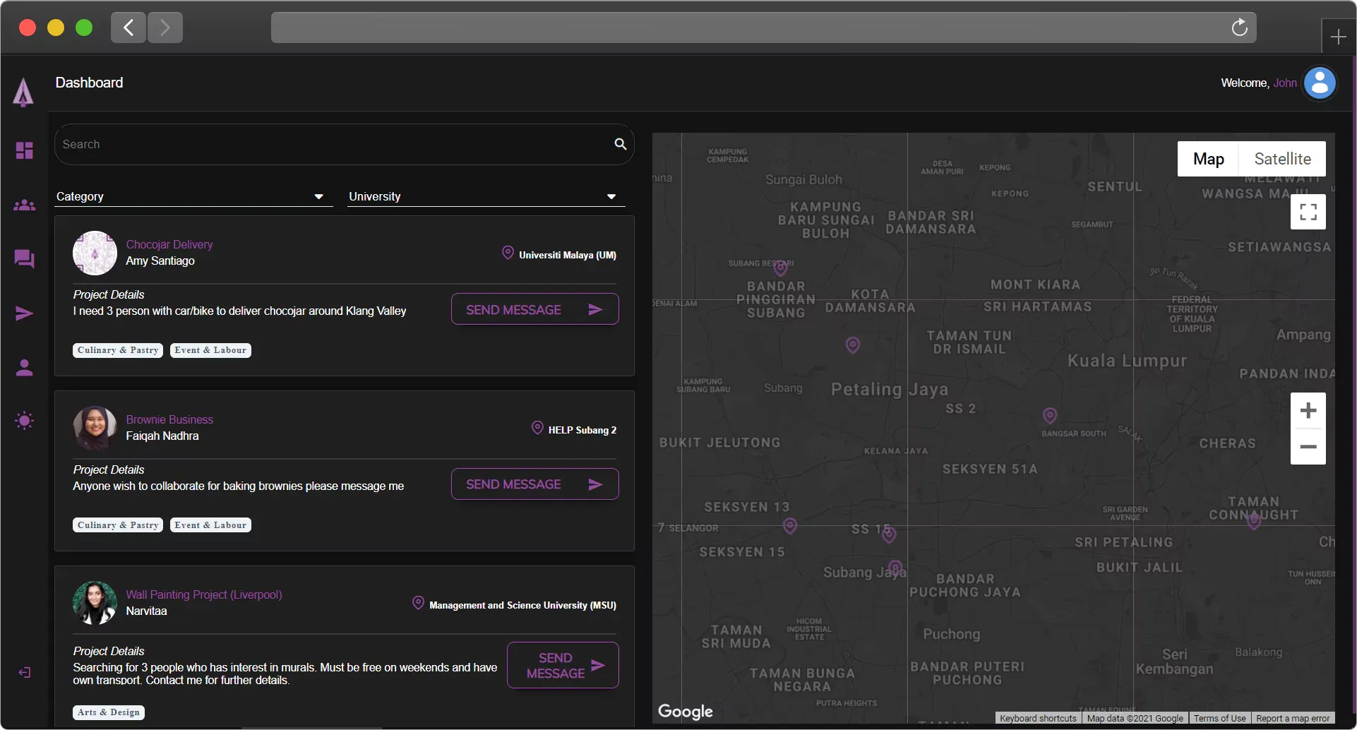 Dashboard Page