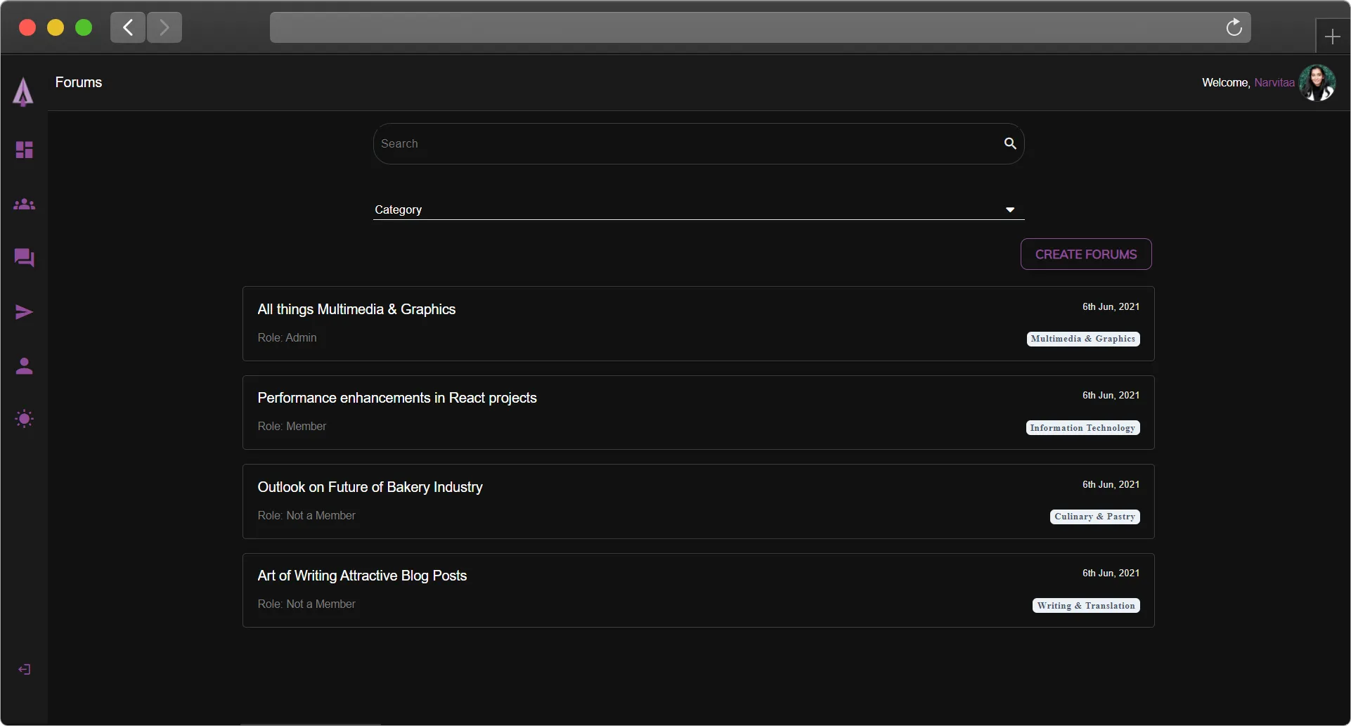 Forums Page