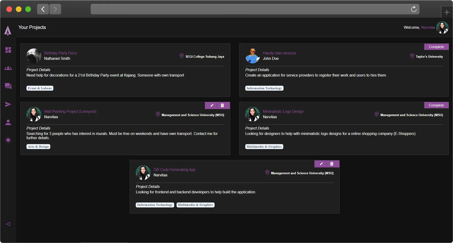 Groups Page