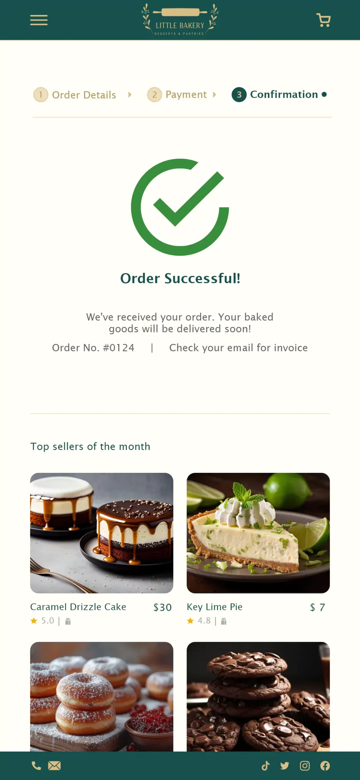 Order Details - Confirmation Page (Success) - Mobile