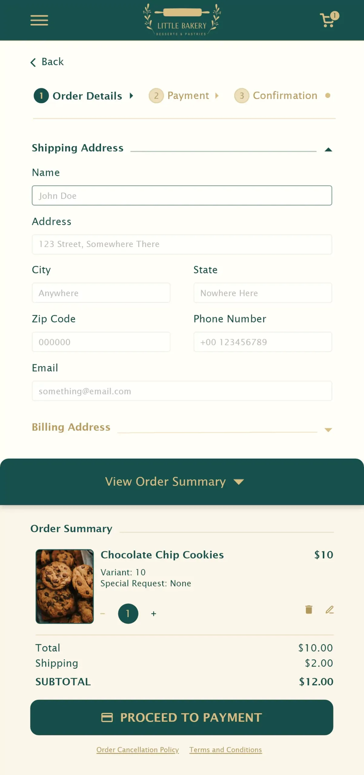 Order Details - Order Details Page - Mobile