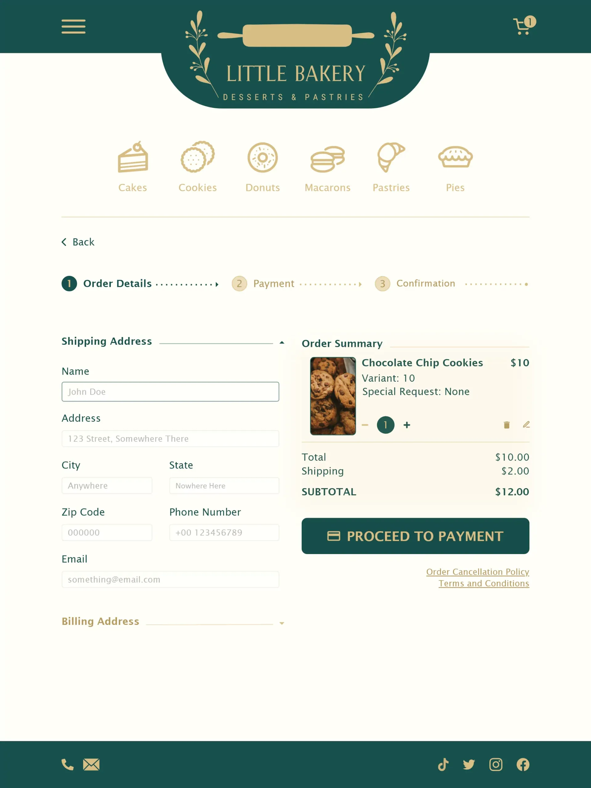 Order Details - Order Details Page - Tablet