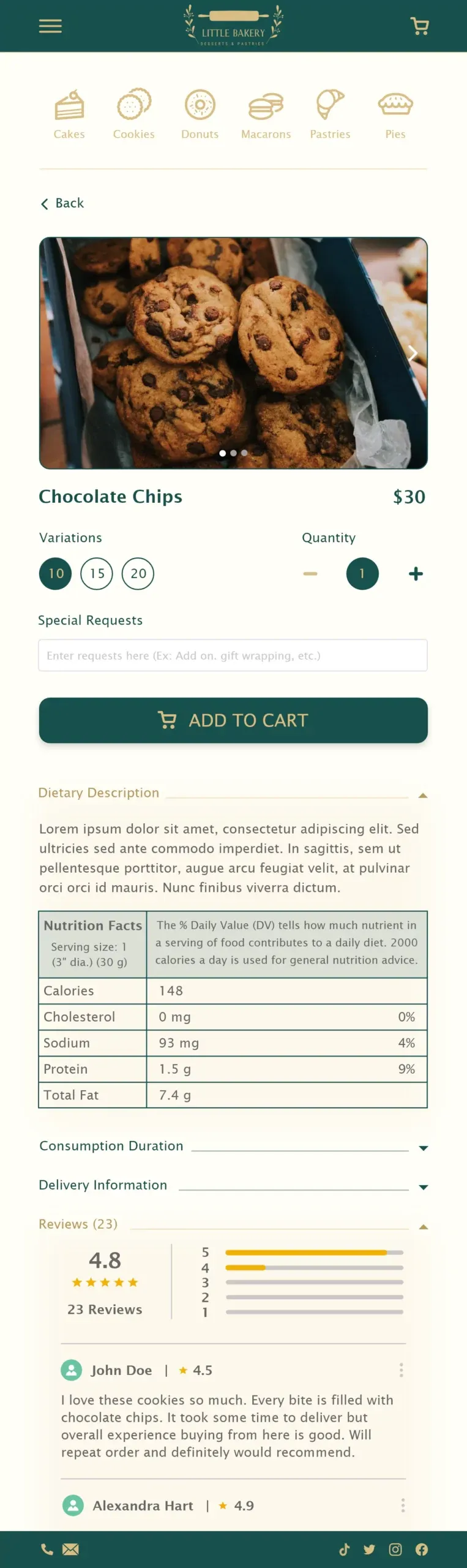 Product Page - Mobile