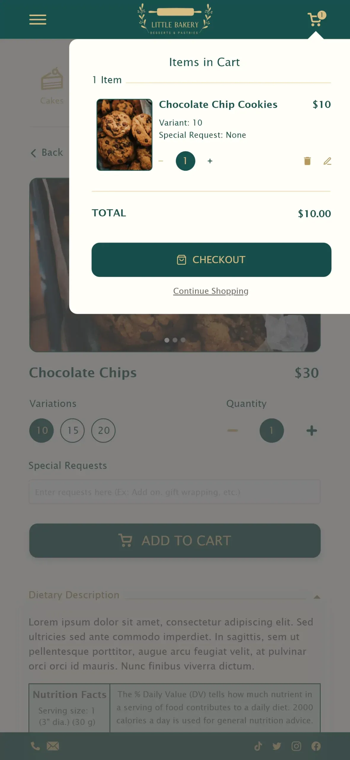Details Popover - Mobile