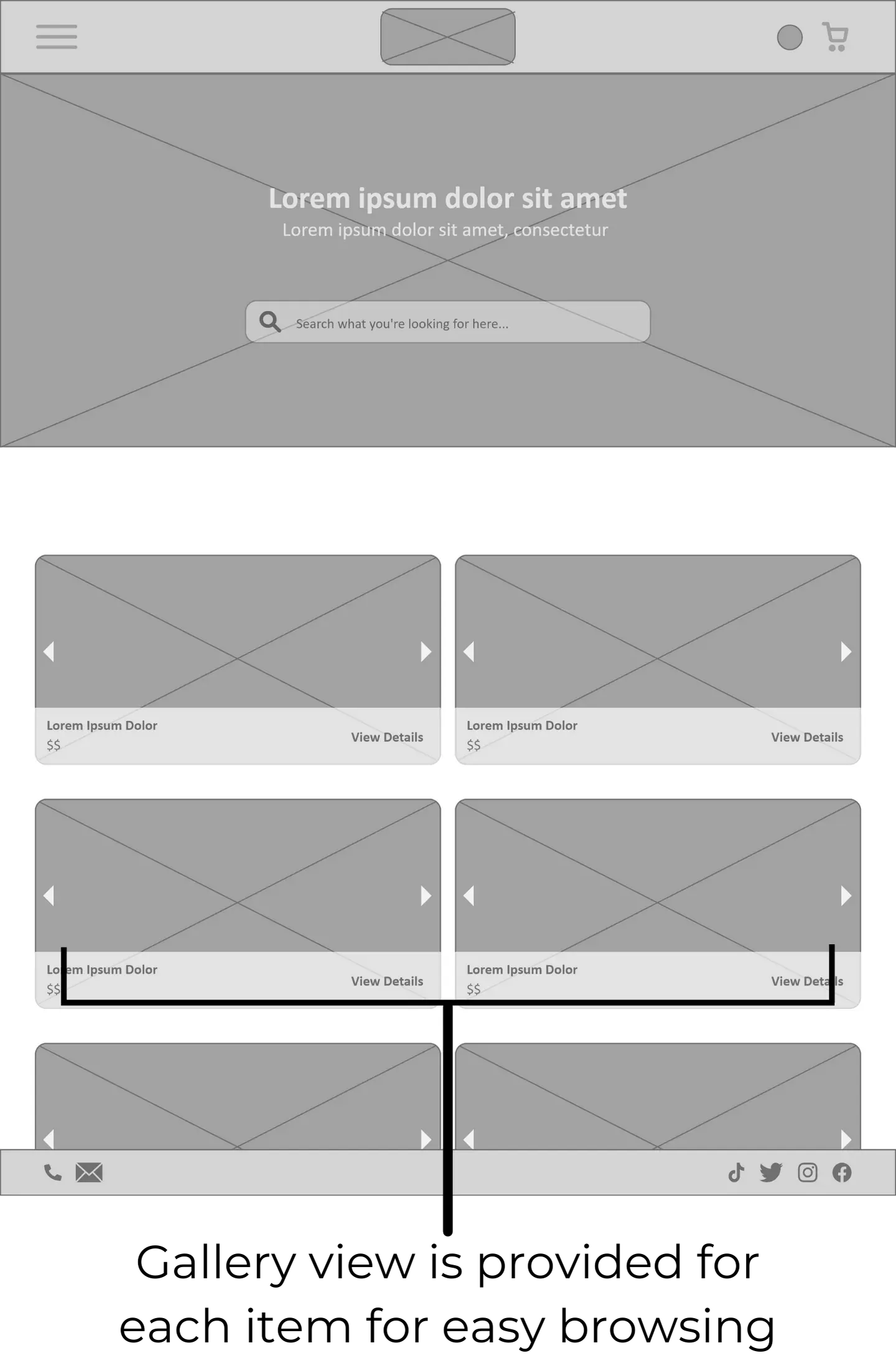 Digital Wireframe - Tablet