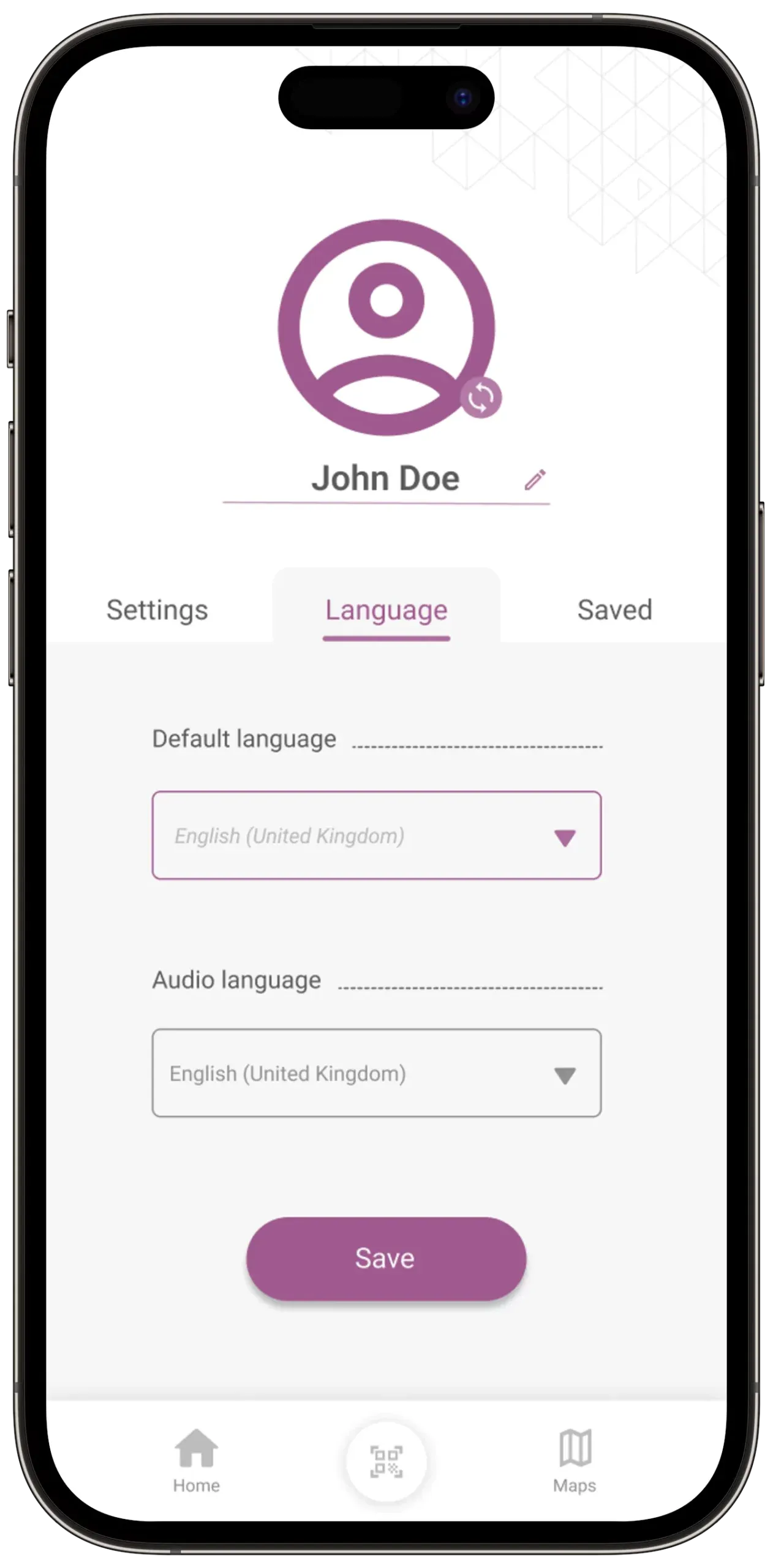 Profile - Language Page