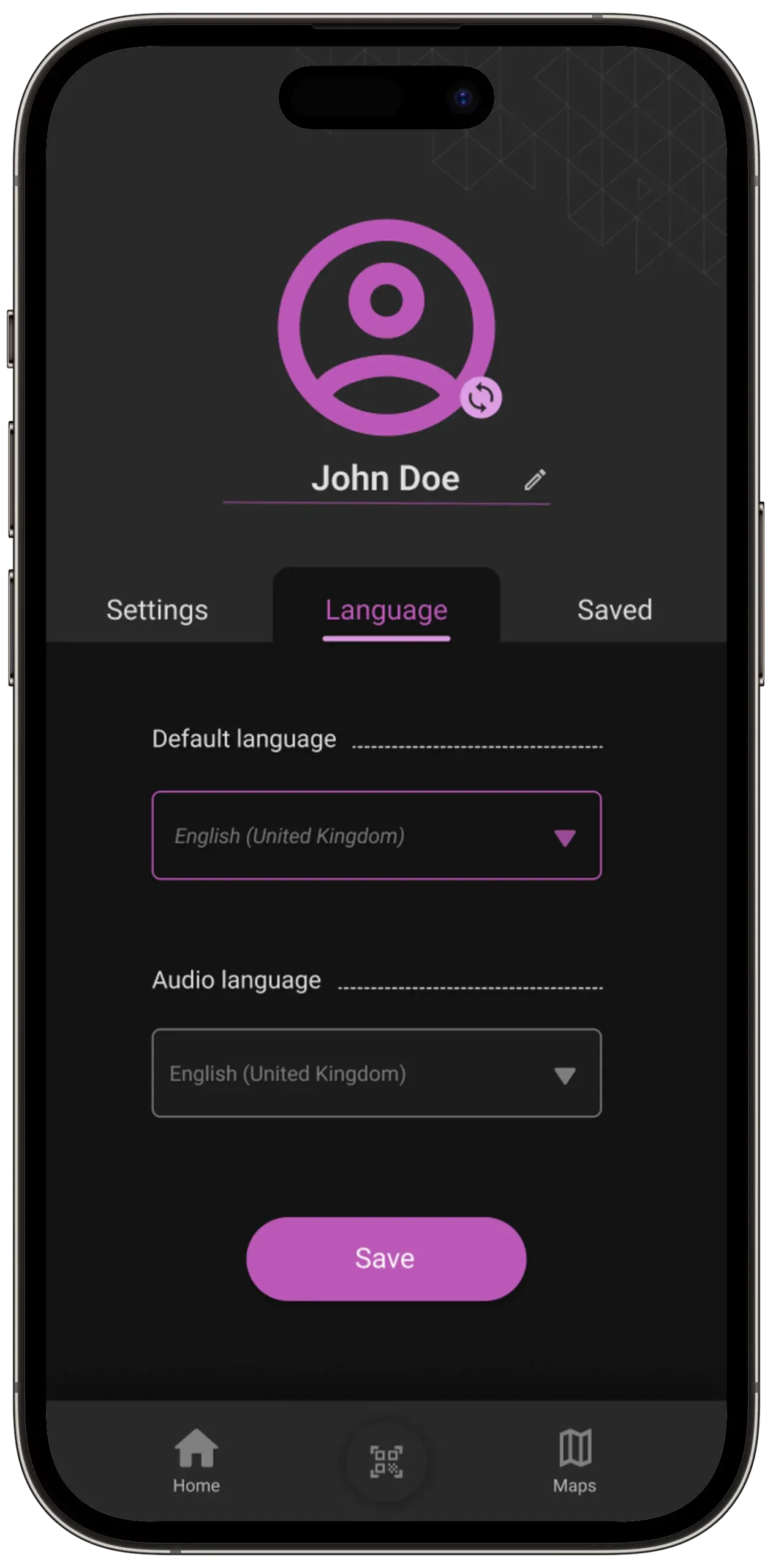 Profile - Language Page