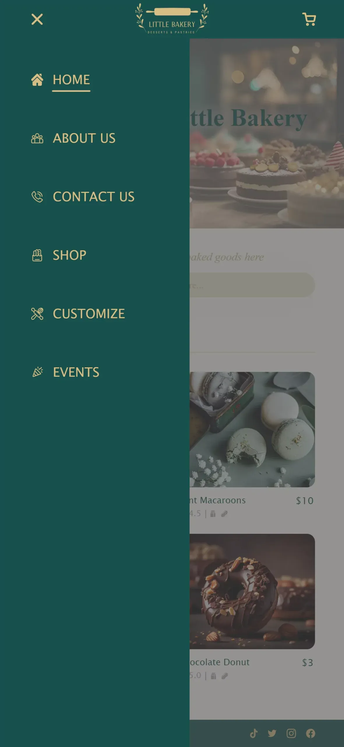 Menu - Mobile