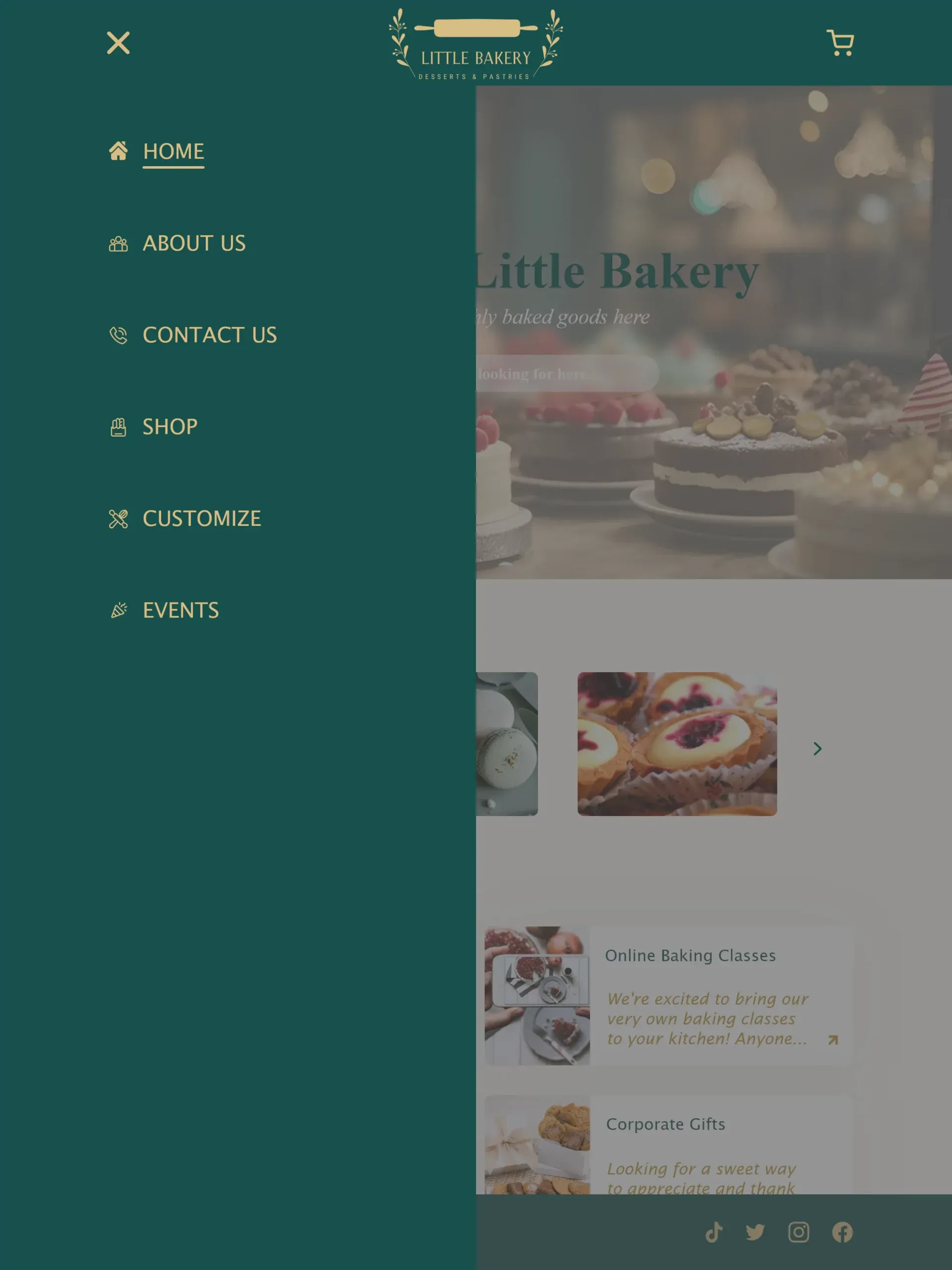 Menu - Tablet